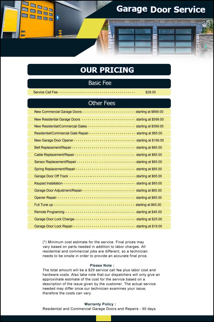 Dobbs Ferry Garage Door And Opener Repairs Dobbs Ferry, NY 914-365-7027